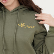 Olive Pull Over Girl Hoodie